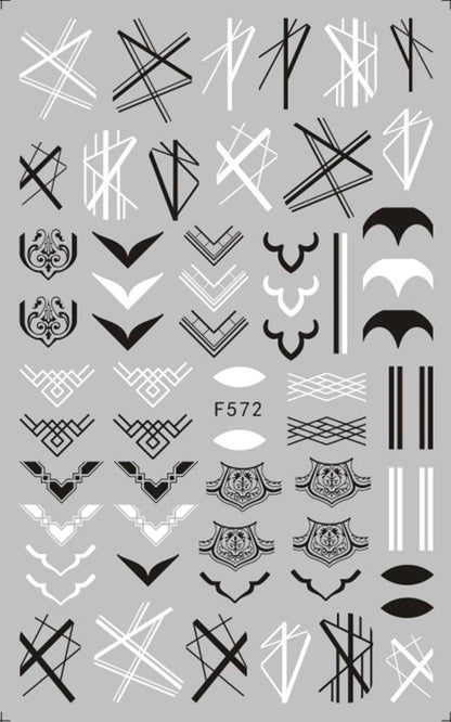 3d Nail Art Decals Tropical Palm Leaves Flowers Laces Faces Adhesive Sliders Nail Stickers Decoration For Nail Manicure