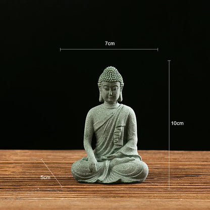 Buddha Statue, Fish Tank Decoration, Mini Buddhism Figurine Desk Topper, Tablescape Decor, Home Zen Statue