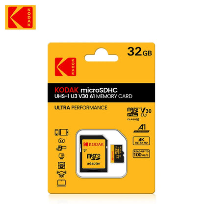 KODAK 100% Original Micro sd Card 32GB 64GB 128GB 256GB Microsd Memory Card Class10 SDXC U3 4K TF Card for Drone Phone