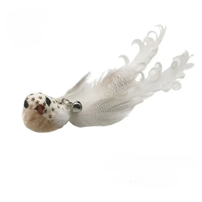 Interactive Cat Toy Hands-Free Cat Stick Playing Kitten Playing Teaser Wand Toy Suction Cup Bird/Feather Cat Wand Pet Supplies