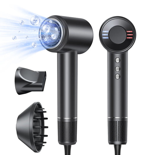 Electric High-Speed Hair Dryer, 120,000 RPM Brushless, Negative Ion Blow Dryer, 1600W Super Powerful Wind, Low Noise Salon Hair Dryer