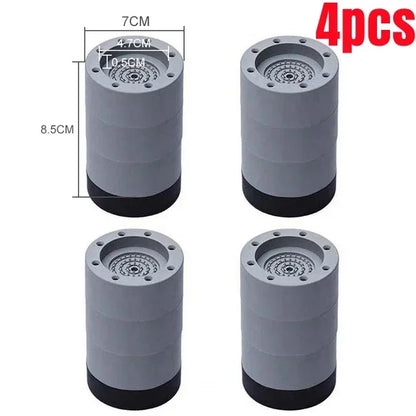 4Pcs, Anti Vibration Feet Pads, Rubber Legs, Slipstop, Silent Skid Raiser Mat for Washing Machine, Support Dampers, Stand Accessories