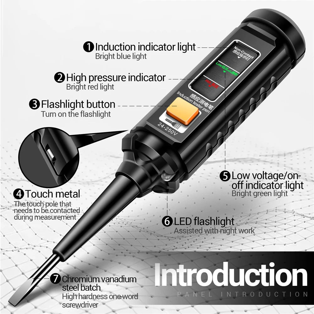 Multi-functional Electrician Screwdriver Pencil AC Non-contact Induction Test Pen, Voltage Tester, Voltage Detector Screwdriver