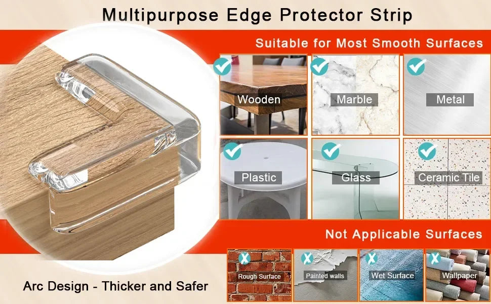 Table Corner Protectors for Baby, Furniture Corner Guards, Children Anti Collision Edge Guards, Baby Safety Table Edge Covers