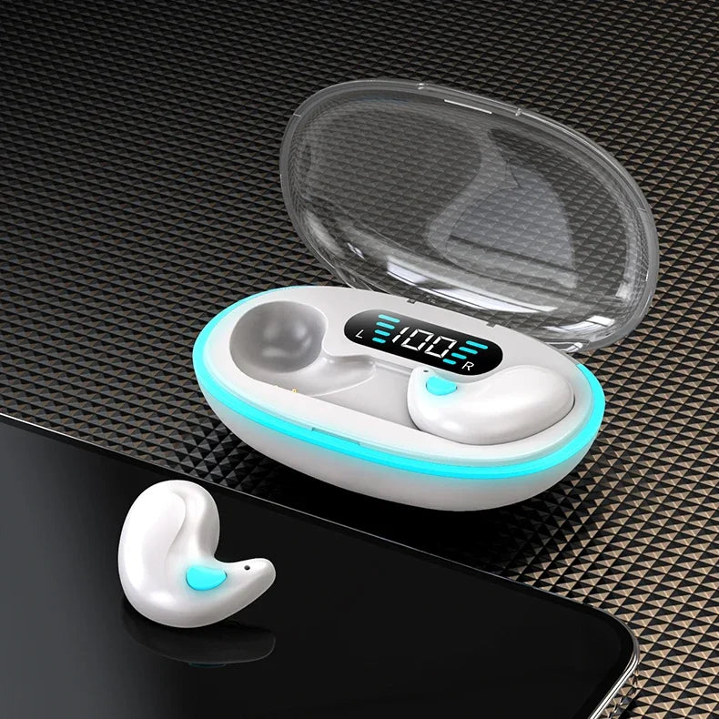 Sleep Wireless Earphone TWS Bluetooth 5.3 Headphones Hidden Earbuds IPX5 Waterproof Noise Reduction Sports Headset