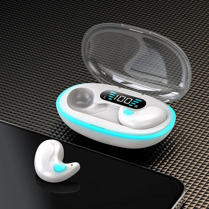 Sleep Wireless Earphone TWS Bluetooth 5.3 Headphones Hidden Earbuds IPX5 Waterproof Noise Reduction Sports Headset