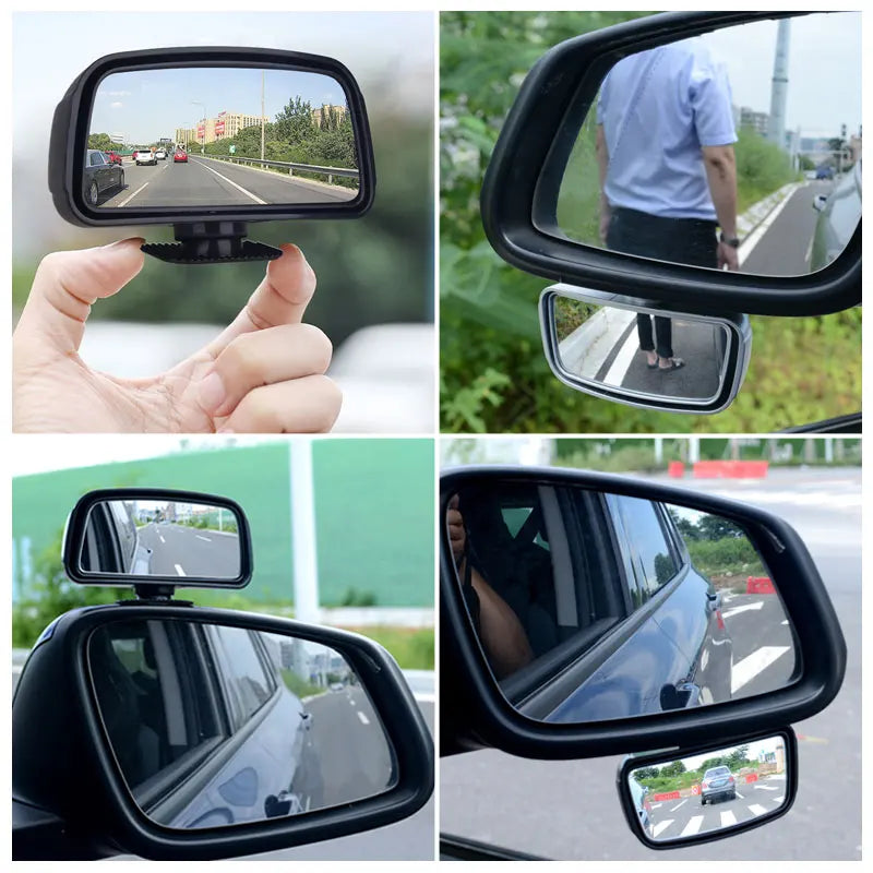 360 Degree Adjustable Wide Angle Side Rear Mirror Blind Spot Convex Mirrors for Car Reverse Parking Auxiliary Rear View Mirror