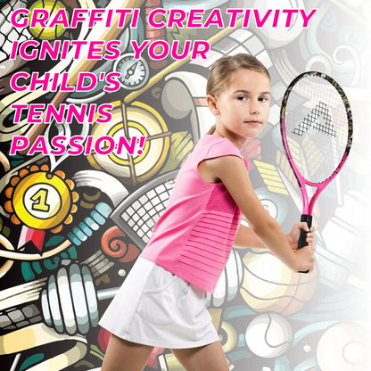 Tennis Rackets for Kids Toddlers 17'' with Cover Bag for Girl and Boy Tennis Racquet, AMASPORT