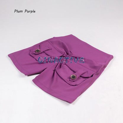 Pantalones Cortos de Yoga QINACTIVE para Mujer con Bolsillos, Fruncidos en los Glúteos, Mallas de Gimnasio de Cintura Alta con Efecto Push Up, Pantalones Cortos Deportivos Sexy para Glúteos, Fitness