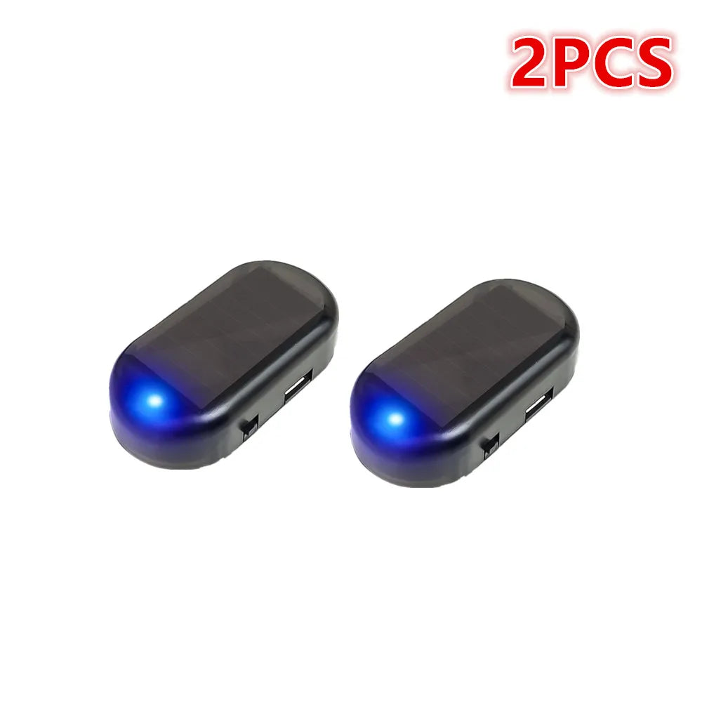 1/2/3/5X Car Fake Security Light Solar Powered Simulated Dummy Alarm Wireless Warning Anti-Theft Caution Lamp LED Flashing Light
