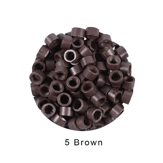 1000Pcs 4.0 mm Hair Extension Microringe Micro Links Rings Beads Links With Screws Thread Aluminium 7 Colors Optional