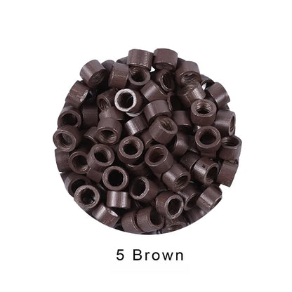 1000Pcs 4.0 mm Hair Extension Microringe Micro Links Rings Beads Links With Screws Thread Aluminium 7 Colors Optional