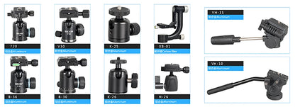 Mini Cold Shoe Ball Head, Dual Use 1/4 Screw Cold Shoe Aluminum Alloy Ball Head for Camera Phone Speedlite Tripod Selfie Stick, BEXIN K19