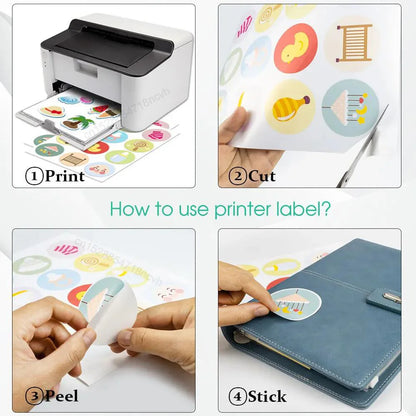 100% Transparent Printable Vinyl Sticker Paper A4 Vinyl Printing Paper for Inkjet Printer DIY Label Sticker Self Adhesive Paper