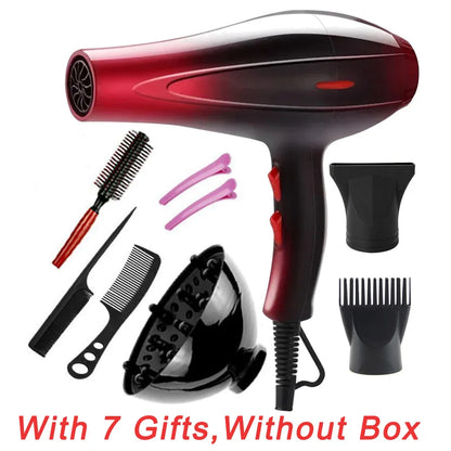 High-Power Ionic Hair Dryer, Fast Heating and Hot/Cold 9 Gears Adjustment Home Professional Hair dryer, Blow Dryer with Accessories
