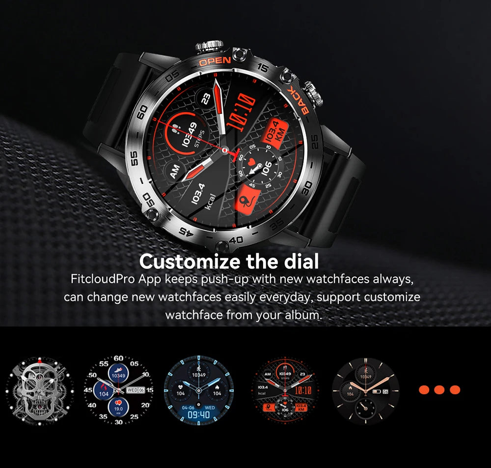 MEVADEN Steel 1.39 Bluetooth Call Smart Watch, Men Sports Fitness Tracker Watches, IP67 Waterproof Smartwatch for Android IOS MD52