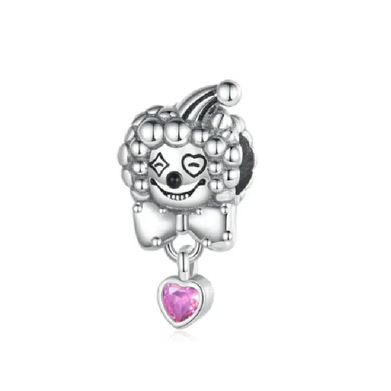 Hot Selling 925 Silver Pink Cake, Dog Paw, Luggage, Cup Bead Pendant Suitable for European Original Bracelet DIY Exquisite Jewelry