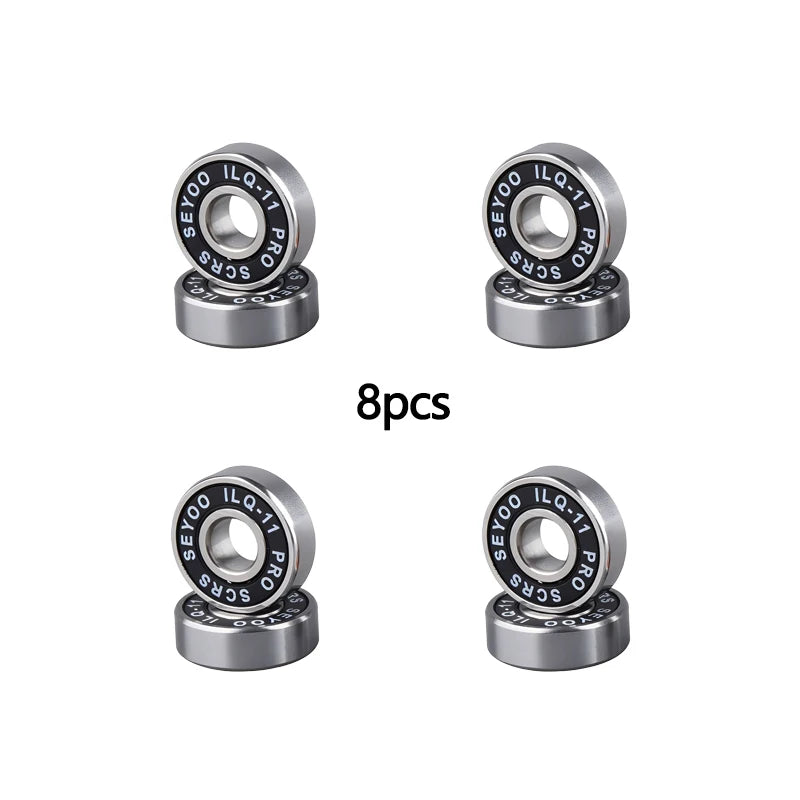 8PC bearings ILQ-11 high-speed bearings are suitable for skateboard, longboard, inline roller skates, and ice skates with low noise