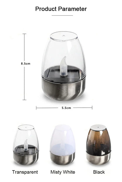 LED Solar Candles Light Flameless Rechargeable Night Light For Wedding Party Garden Decor, Outdoor Waterproof Solar Candles Lamp