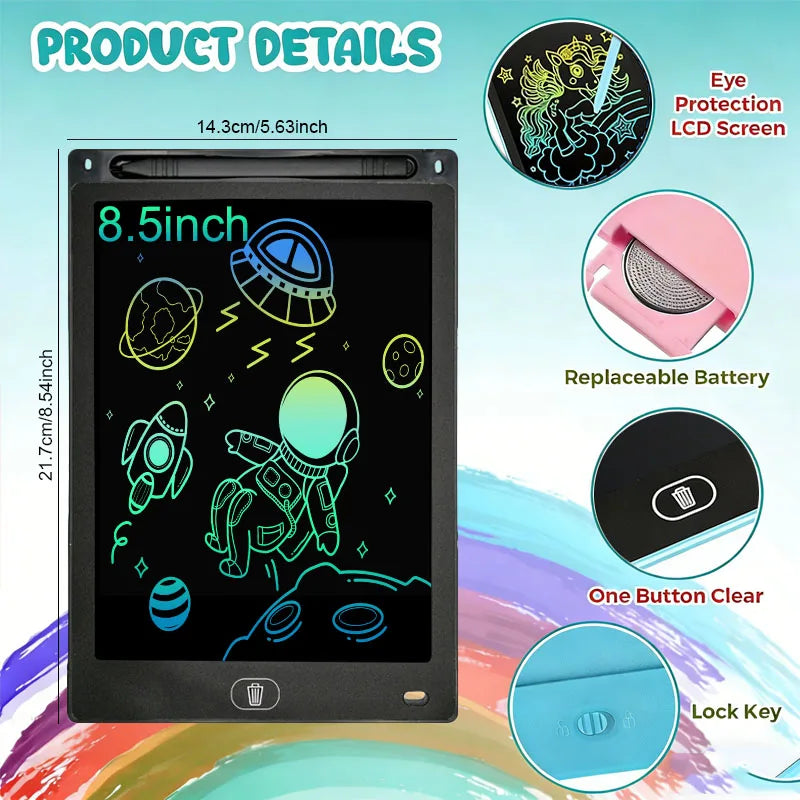 8.5inch LCD Writing Tablet Handwriting Pads Digital Drawing Tablet Portable Electronic Board Doodle Blackboard Educational Toys