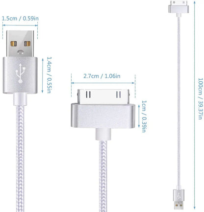 USB Cable Fast Charging for iPhone 4 4s 3GS 3G iPad 1 2 3 iPod Nano touch 30 Pin Original Charger Adapter Data Sync Cord 1m 1.5m