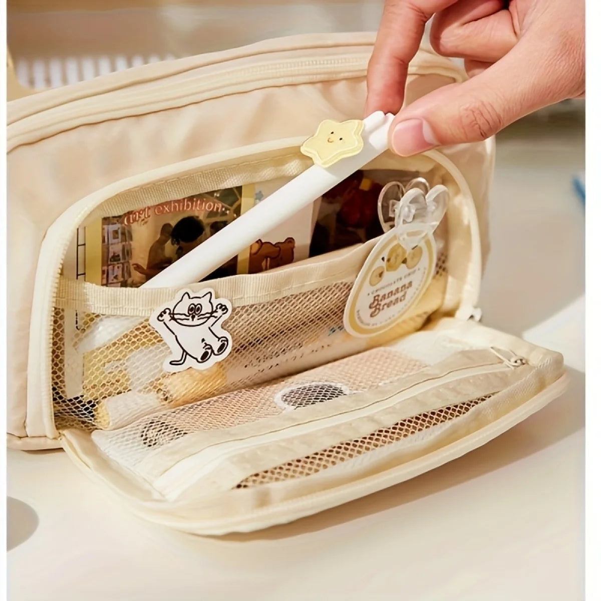 Large Capacity Pencil Case, Handheld Pen Pouch, Portable Cosmetic Bag, Gift for Office, School, Teen Girl, Boy, Men, Women, Adult