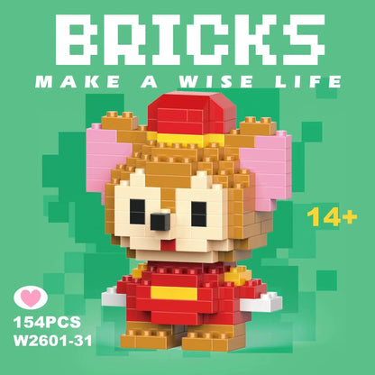 building block toys are luxurious models, suitable educational DIY games, cartoon anime games, building block lovers' desktop