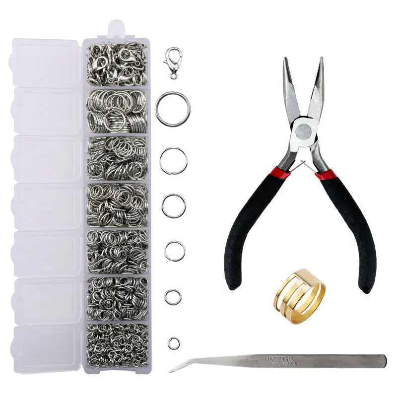A Set Jewelry Findings Tool Set Open Jump Rings, Jewelry Pliers, Lobster Clasps Hooks, Jewelry Tweezers Jewelry Making Supplies