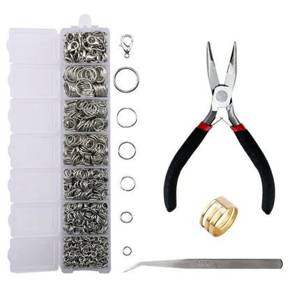 A Set Jewelry Findings Tool Set Open Jump Rings, Jewelry Pliers, Lobster Clasps Hooks, Jewelry Tweezers Jewelry Making Supplies