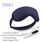 USB Charging Hot Compress Eye Mask for Dry Eye Relief, Heated Massage Steam Eyemask with Remote Control for Office and Sleeping Use