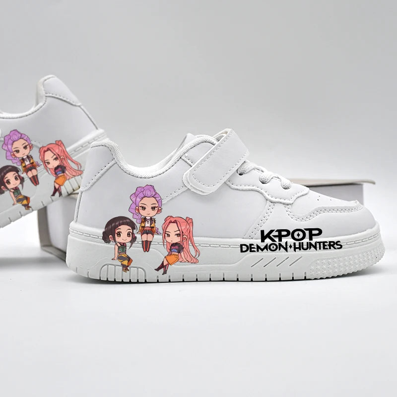 Children's Fashion KPOP Casual Shoes Kids New Design White Sport Shoes Student Boys Girls Anti-slip Outdoor Breathable Sneakers