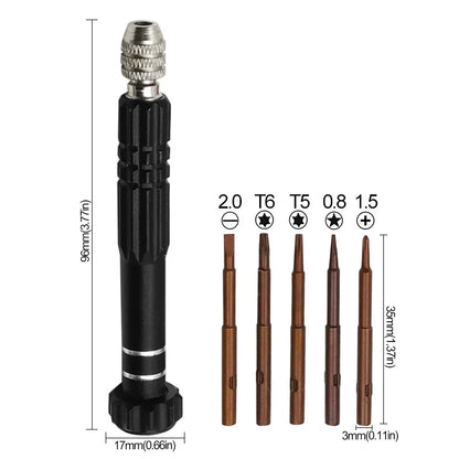 Screwdriver Set 5 in 1 Torx Multifunctional Opening Repair Tool Set Precision Screwdriver For Phones Tablet PC
