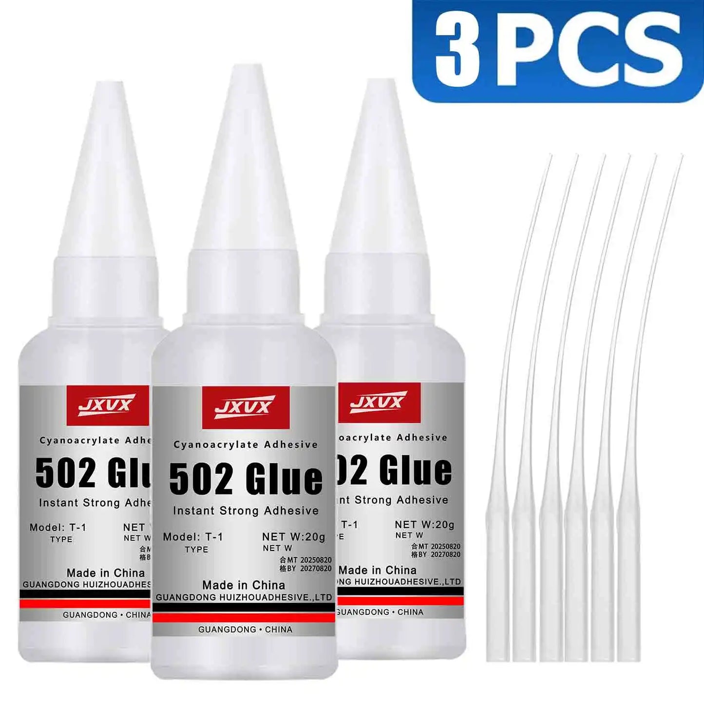 50/20g Multi-purpose 502 Instant Strong Super Glue Universal Superglue Mighty Instant Glue for Resin Ceramic Metal Glass Fast Dry