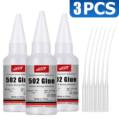 50/20g Multi-purpose 502 Instant Strong Super Glue Universal Superglue Mighty Instant Glue for Resin Ceramic Metal Glass Fast Dry