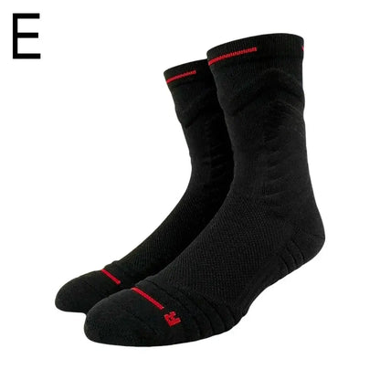 Bullfight 2.0 Men's High-top Sports Towel Basketball Socks, Bottom Practical Professional Long-tube Mid-tube Elite Thick Running Socks