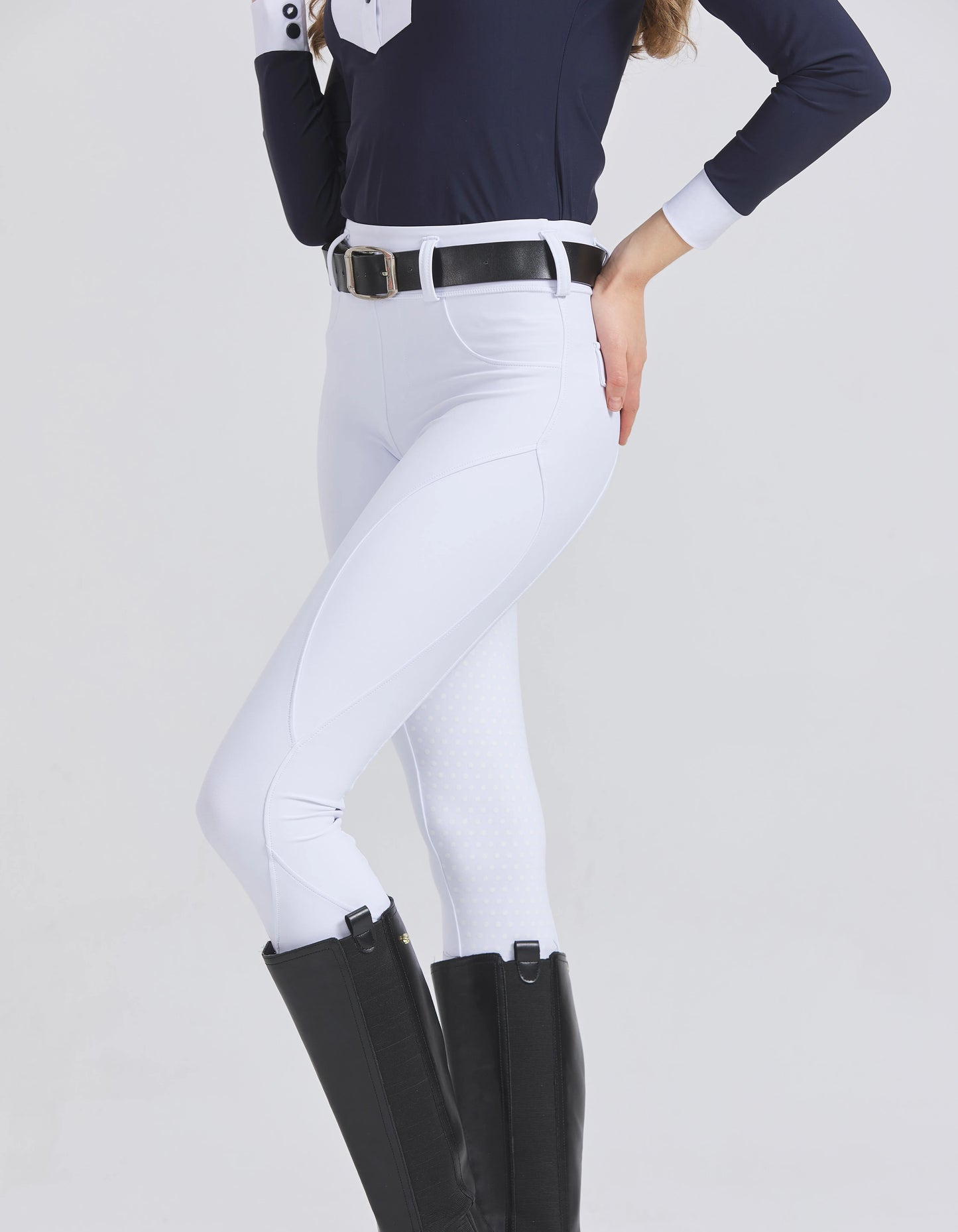 Pantalones profesionales de equitación de silicona antideslizantes de secado rápido y ajustados para exámenes ecuestres