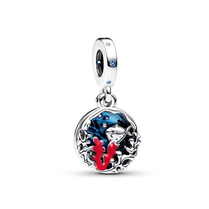 New Hot Selling Blue Pentagram, Butterfly Bead Turtle, Fish Pendant Suitable for European Original Bracelet DIY Exquisite Jewelry