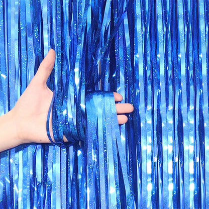 2/3M Party Background Wedding Decoration Foil Fringe Curtain Sequin Bachelorette Photo Backdrop Wall Curtain Birthday Baby Shower