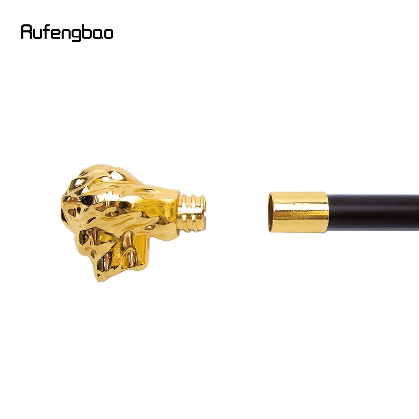 Gold Luxury Lion Head Handle Fashion Walking Stick for Party Decorative Walking Cane Elegant Crosier Knob Walking Stick 93cm