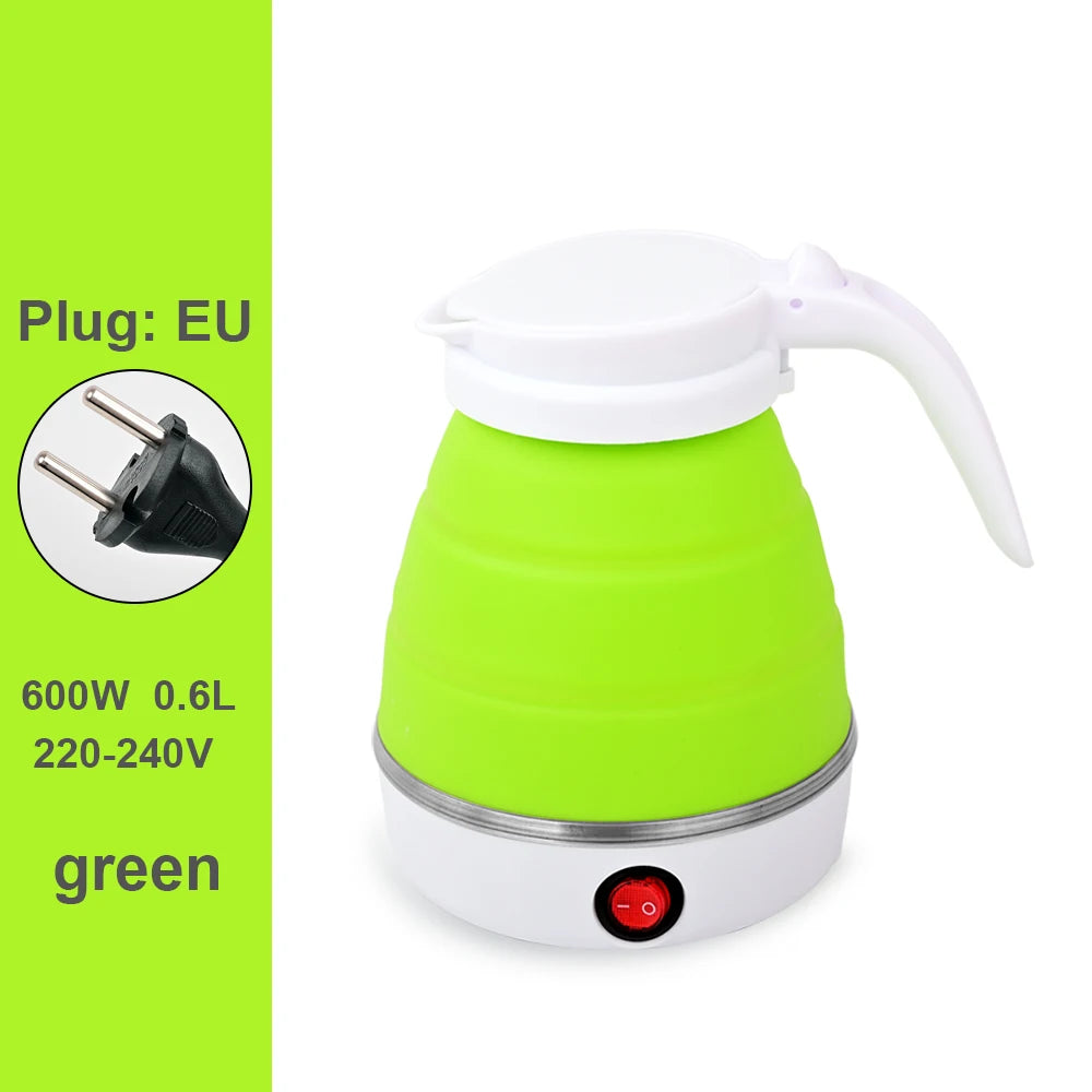 0.6L Mini Folding Kettle Portable Water Heater electric kettle household water heater silicone compression Easy To Travel