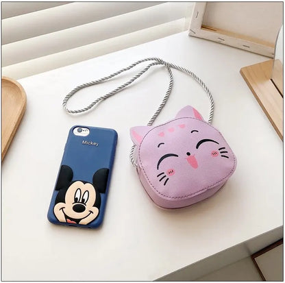 Cartoon Kids Bag, Fashion Cute Cat Crossbody Bag, Coin Wallet Lovely Hand Bags for Boys and Girls, Mini Shoulder Bags