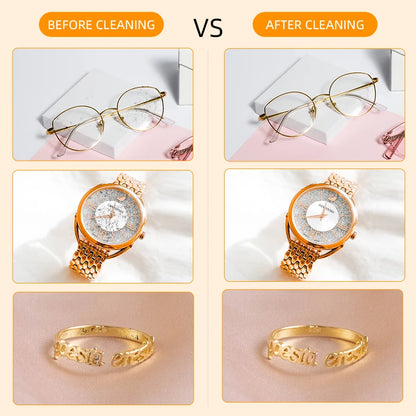 Ultrasonic Glasses Cleaner, 50KHz Contact Lens Cleaner, Household Timer Jewelry Toothbrush Cleaner, Brush Dentures, New MIJIA