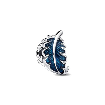 Nuevo colgante de plata 925 compatible con pulsera original, joyas para mujer, serie azul, colgante de pulpo, delfín, búho, camaleón