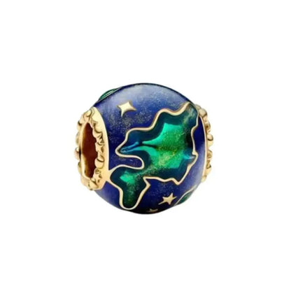 Nuevo colgante de plata 925 compatible con pulsera original, joyas para mujer, serie azul, colgante de pulpo, delfín, búho, camaleón