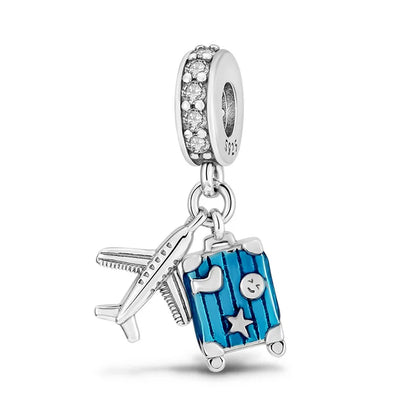 PAMELA 925 Sterling Silver Sea Turtle Starfish Blue Charm Dolphin Octopus Shell Bead For Original Charms Bracelets Ocean Jewelry