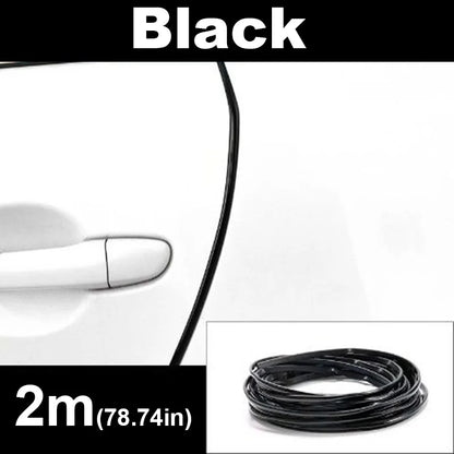 2/5/10M Car Door Edge Scratch Protector DIY Trim Strips Guard Cover Strip Roll Chrome Styling Moulding Trim Strip