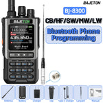 BAJETON BJ-8300 Walkie Talkie 10W Tri Power SW MW LW AM SSB CB Receive Wireless Bluetooth Phone Programming NOAA Two Way Radio
