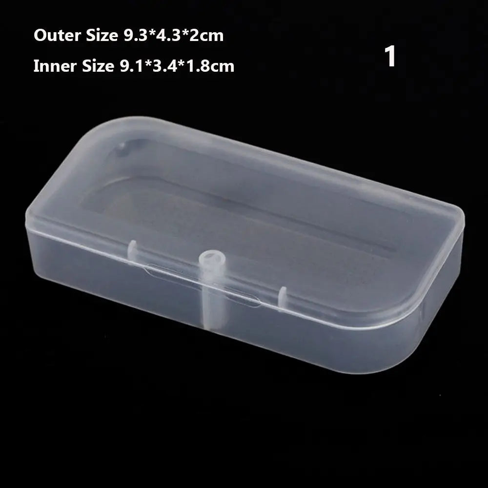 Various Shapes Plastic Transparent Storage Box, Small Items Sundries Organizer Case, Jewelry Earrings Rings Beads Container Tools