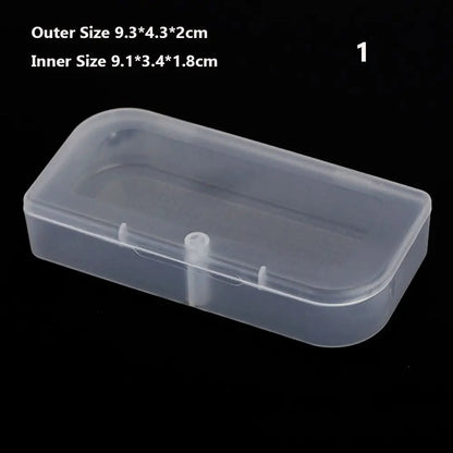 Various Shapes Plastic Transparent Storage Box, Small Items Sundries Organizer Case, Jewelry Earrings Rings Beads Container Tools
