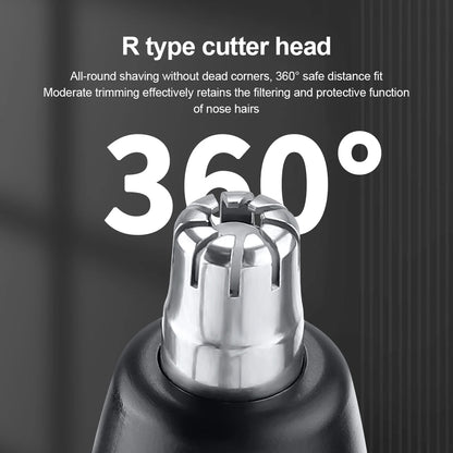 Electric Nose Hair Trimmer For Men Women, High Speed Motor Hair Remover, Lips Eyebrows Razor R Type Cutter Head Trimmer for Nose